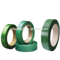 New raw material green polyester strapping roll band embossed pet strap price in kg for bricking packing